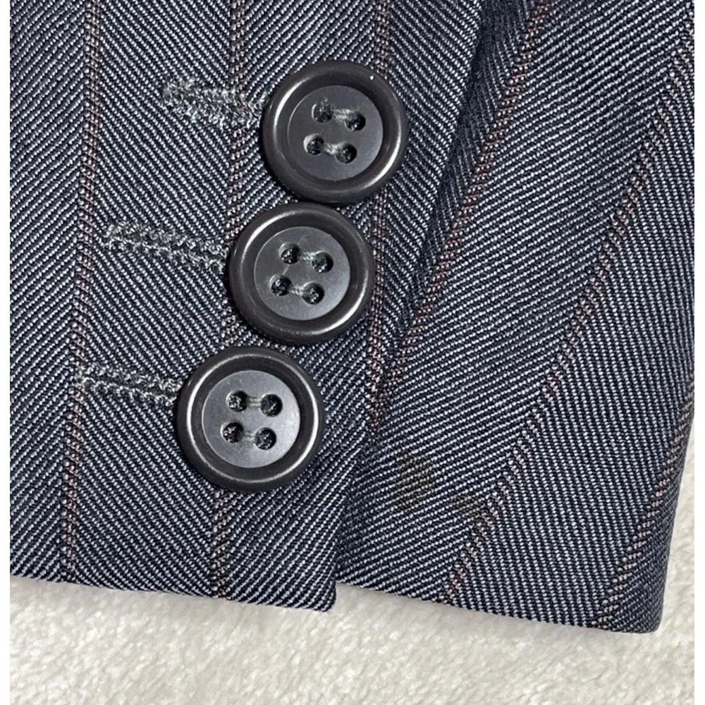 Ermenegildo Zegna Wool Suit Jacket Mens Size 42 German 25 Gray Pinstripe VTG 80s